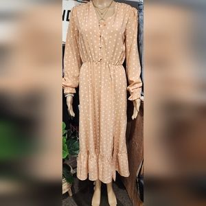 Long Sleeve Polka Dot Dress